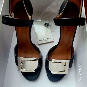 Givenchy Black and Silver Women's Heels